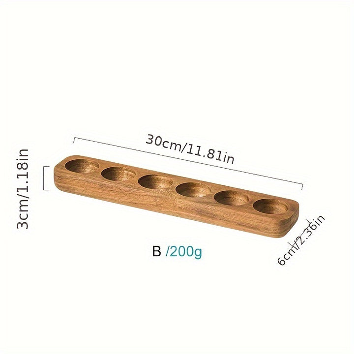 1pc Multi-Compartment Wooden Egg Storage Box - Kitchen Cooking Organizer for Eggs and More