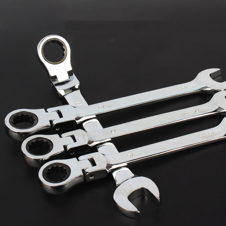 1pc/12pcs, Ratchet Wrench With Flexible Head, Dual-use Ratchet Tool Automotive Hand Tool Ratchet Wrench