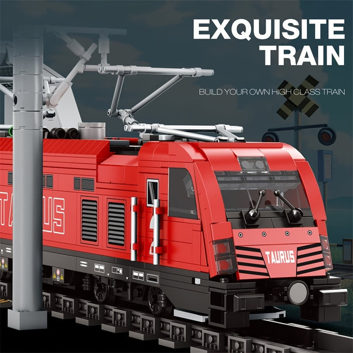 1939pcs Electric Passenger Train Building Blocks Toy, Creative Home Accessories, Party Table Decorations, Mini Building Blocks, Holiday Toys, Christmas Gifts