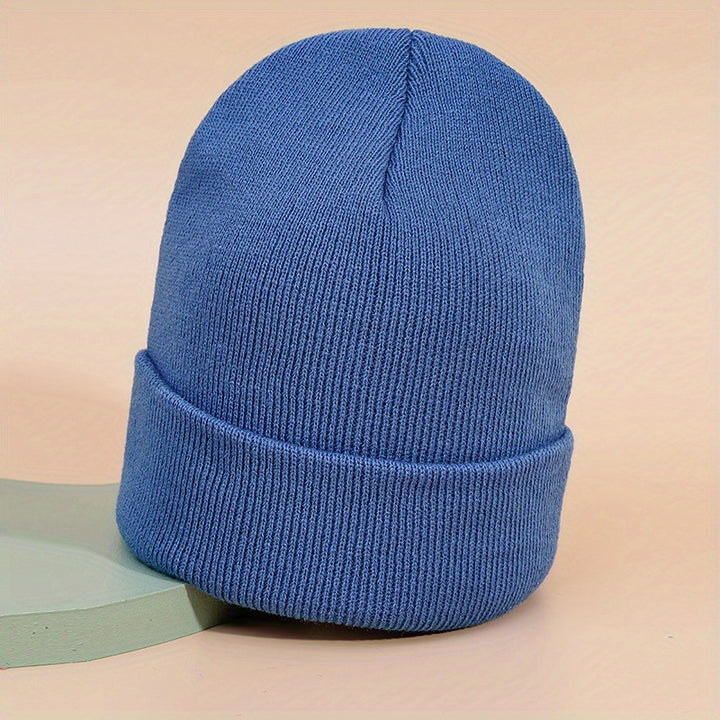 Trendy Candy Color Basic Beanie Simple Casual Knit Hats Elastic Coldproof Skull Cap Cuffed Beanies For Women Men Autumn & Winter