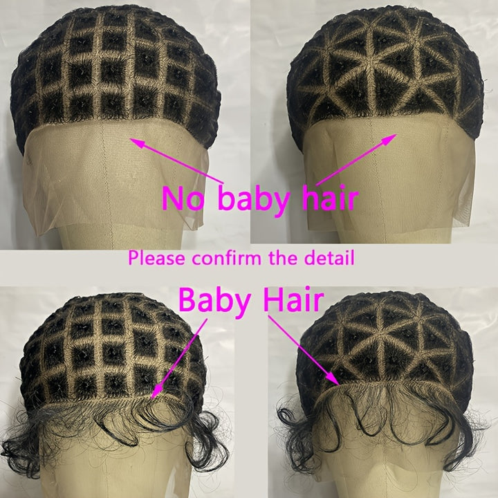 [Natural Braided Wig with Bangs] 95 Sections Glueless Full HD Lace Crochet Wig Cap for Women - Natural Looking Braided Wig with Bangs, Easy Sew-in, Black Braid Material, Free Hooks Included