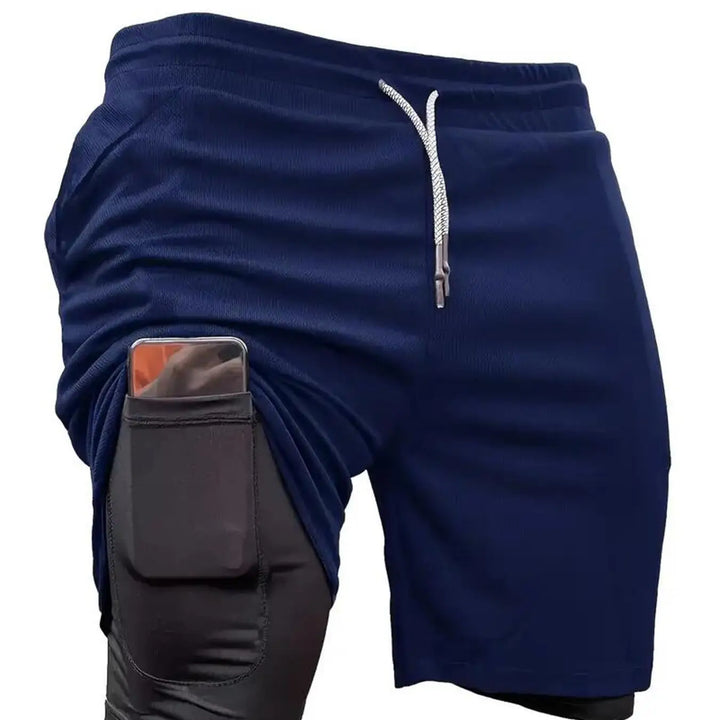 Summer Men Shorts Funny Graphic Print Running Fitness Gym Training Sport Shorts Quick Dry Workout Jogging Double Deck Shorts Man
