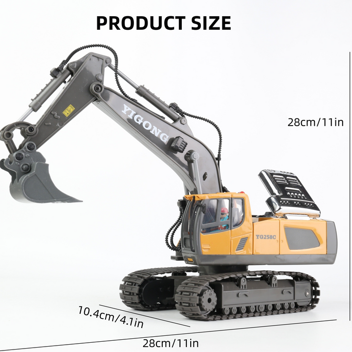 Dig Into Realistic Fun!
This 11-channel RC excavator features 2.4G remote control, durable alloy & plastic design, and powerful functions for lifelike digging action. Perfect for kids aged 6–10.the perfect gift! 🎁 🚧