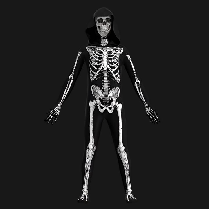 Creepy & Cool!
A spooky skull print with hood makes this the perfect pick for Halloween fun. Lightweight, comfy, and scary in all the right ways.
💀 Includes: Hooded skull outfit
🎃 Occasions: Halloween, school events, cosplay
👻Skull,horror, game cosplay