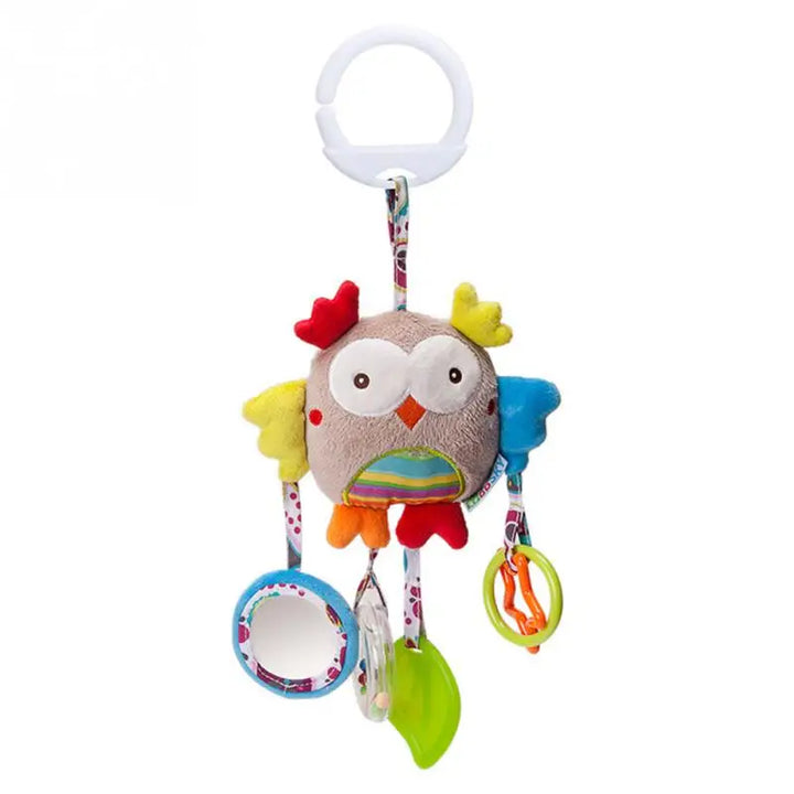 Soft Animal Handbells Rattles Butterfly Rabbit Duck Plush Infant Baby Development Handle Toys Hot Selling WIth Teether Baby Toy