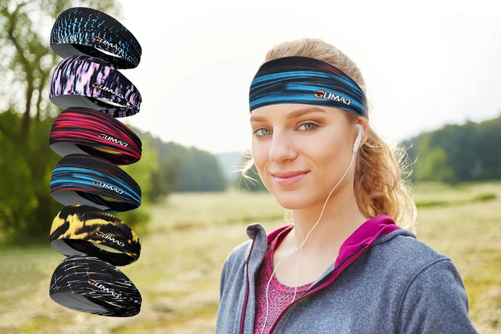 Sport Headbands Sweatband Elastic Yoga Running Hair Band Sweat Bandage Workout Tennis Fitness Jog Basketball Headscarf Men Women
