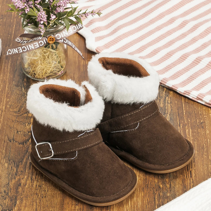 New Baby Booties Shoes Infant Boy Girl Shoes Multicolor Winter Snow Boots Anti-slip Soft Rubber Sole First Walkers Crib Shoes