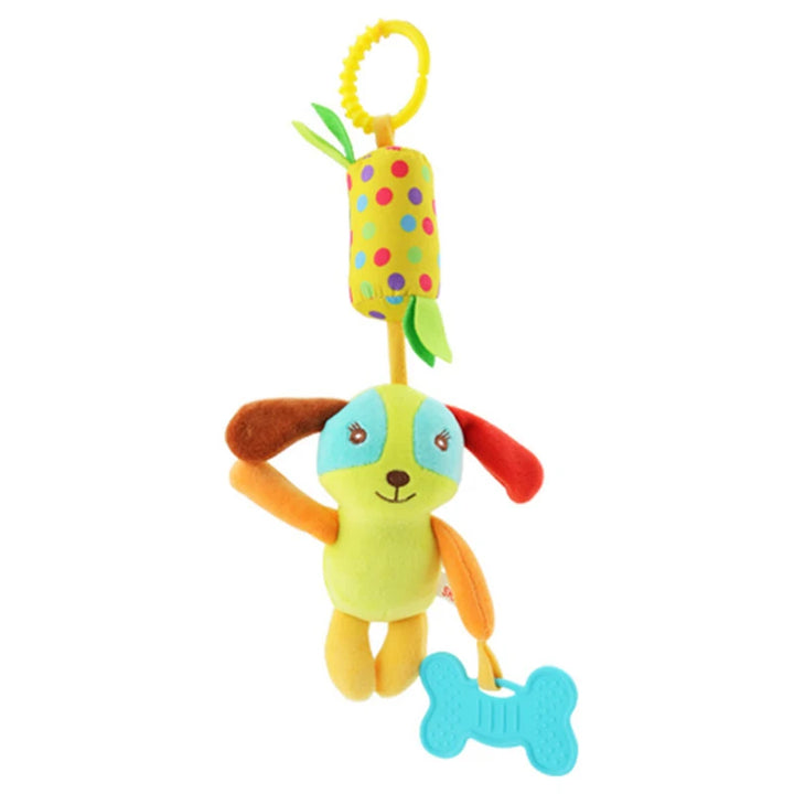 Soft Animal Handbells Rattles Butterfly Rabbit Duck Plush Infant Baby Development Handle Toys Hot Selling WIth Teether Baby Toy