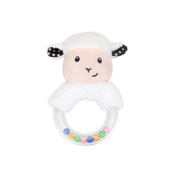 Soft Animal Handbells Rattles Butterfly Rabbit Duck Plush Infant Baby Development Handle Toys Hot Selling WIth Teether Baby Toy