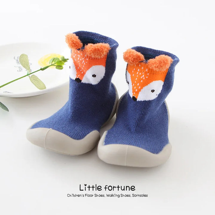 Baby Shoes Toddler First Walkers Infant Boys Girls Kids Rubber Soft Non-Slip Sole Floor Barefoot Casual Shoes Knit Booties