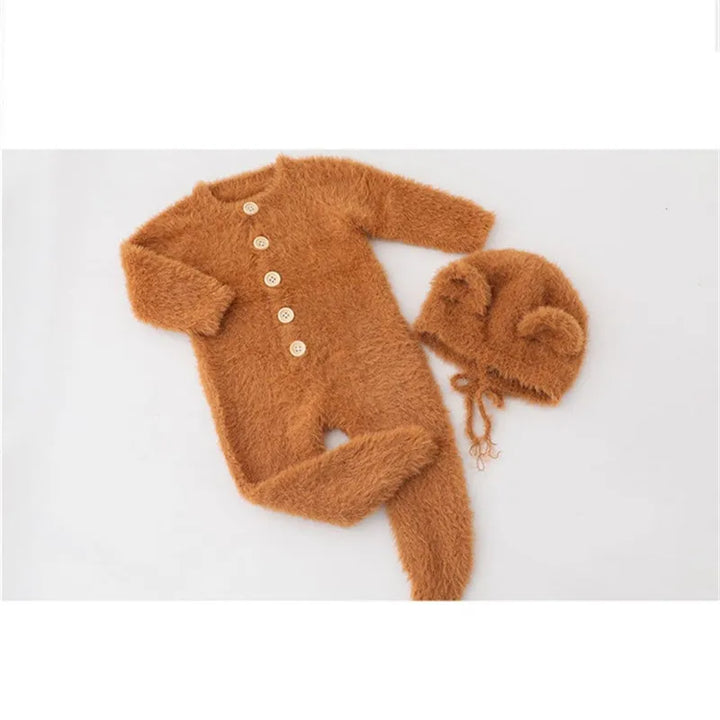 2024 Newborn romper photography props,baby handmade bear clothes for baby shoot