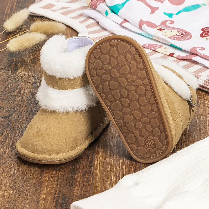 New Baby Booties Shoes Infant Boy Girl Shoes Multicolor Winter Snow Boots Anti-slip Soft Rubber Sole First Walkers Crib Shoes