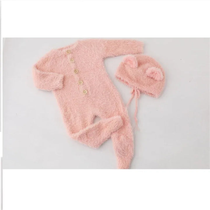 2024 Newborn romper photography props,baby handmade bear clothes for baby shoot