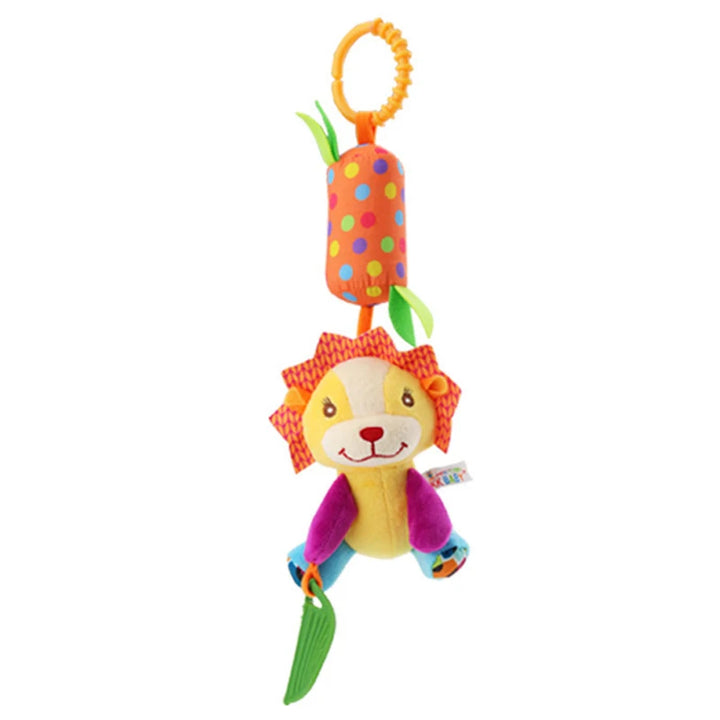 Soft Animal Handbells Rattles Butterfly Rabbit Duck Plush Infant Baby Development Handle Toys Hot Selling WIth Teether Baby Toy