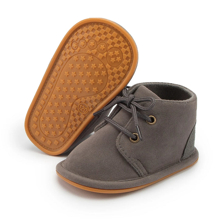 KIDSUN Baby Shoes Boys Classical Cotton Non-slip Soft-Sole Rubber Sole Toddler Girl Boots Infant Crib First Walkers 3-Colors