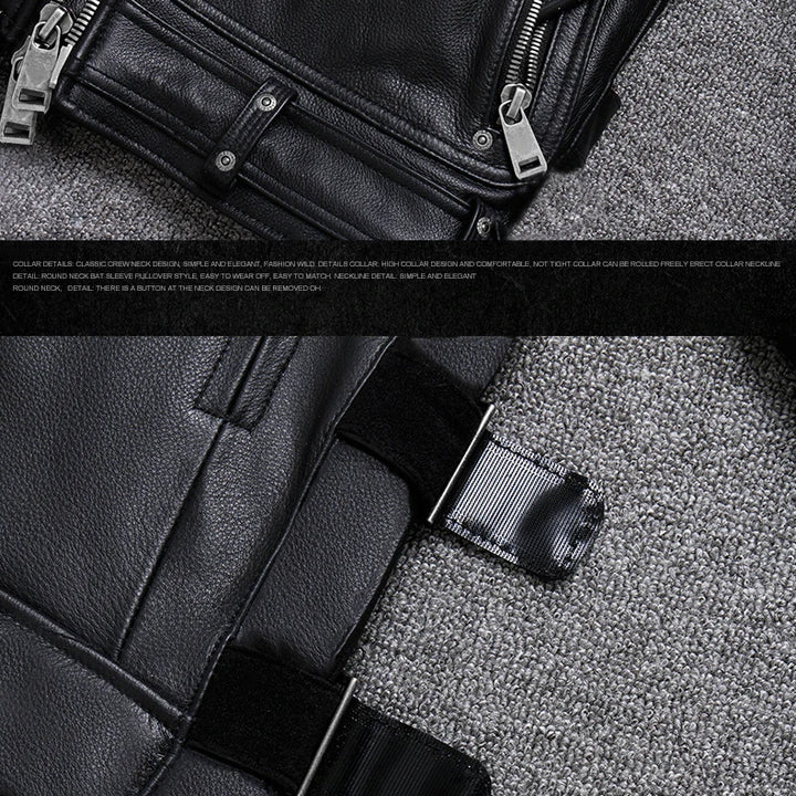 Mauroicardi Spring Black Pu Leather Motorcycle Jacket for Men Style Long Sleeve Zipper Pockets Mens Leather Jackets and Coats