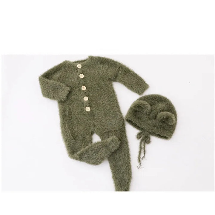 2024 Newborn romper photography props,baby handmade bear clothes for baby shoot