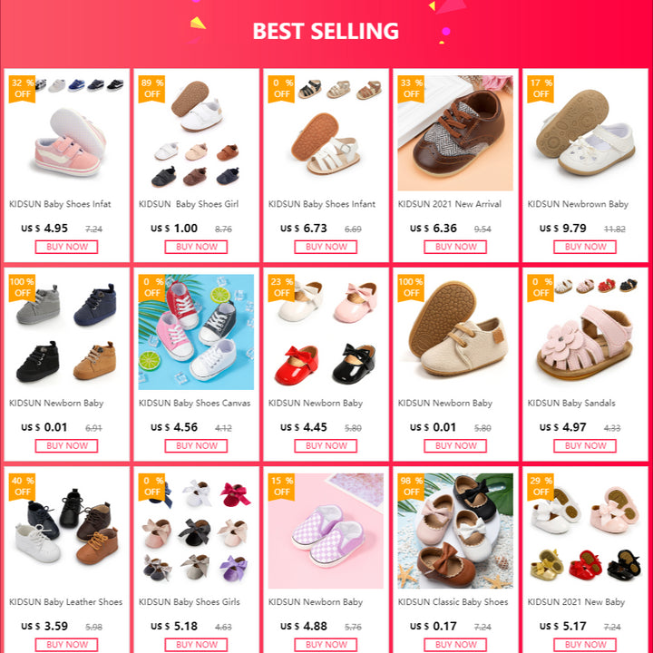 KIDSUN Baby Shoes Boys Classical Cotton Non-slip Soft-Sole Rubber Sole Toddler Girl Boots Infant Crib First Walkers 3-Colors