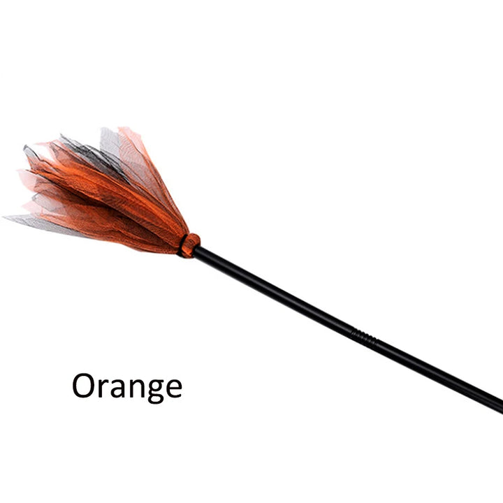 Halloween Party Witch Broom Kids Plastic Cosplay Flying Broomstick Props For Masquerade Halloween Cosplay Costume Accessories