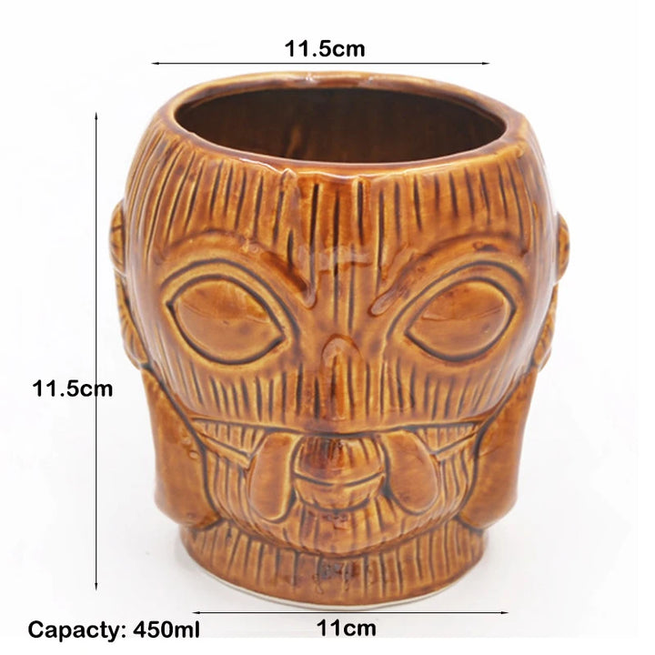 Hawaii Tiki Mugs Cocktail Cup Beer Beverage Mug Wine Mug Ceramic Tiki Mugs