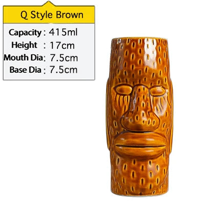 Hawaii Tiki Mugs Cocktail Cup Beer Beverage Mug Wine Mug Ceramic Tiki Mugs