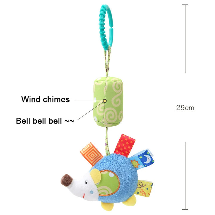 Soft Animal Handbells Rattles Butterfly Rabbit Duck Plush Infant Baby Development Handle Toys Hot Selling WIth Teether Baby Toy