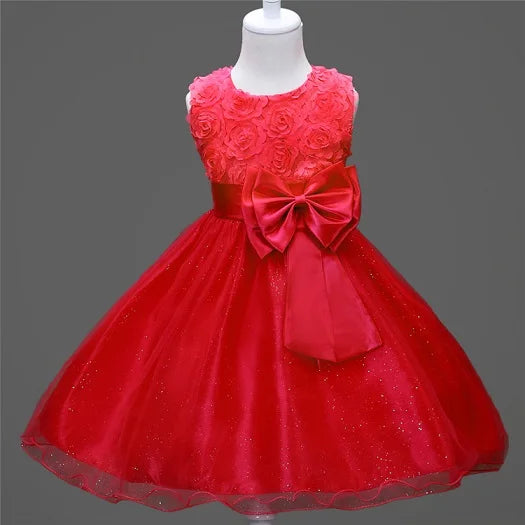 Flower sequins princess dress for little girls Summer 2025 Christmas festive tuxedo dress-tutus clothes for children dress