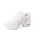 Women's Jazz Dance Sneakers Hip Hop Red White Breathable Soft Sole Comfortable Flexible Dance Sport Shoes J-002 DIY