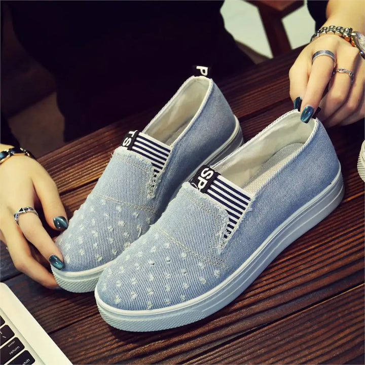 Women Canva Sneakers Shoes Spring Denim Shoes Female Flats Gril Students Casual Classic Shoes New Jeans Feminino Zapatos Mujer