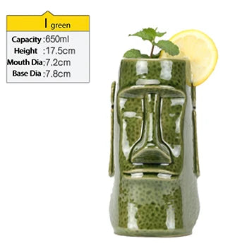 Hawaii Tiki Mugs Cocktail Cup Beer Beverage Mug Wine Mug Ceramic Tiki Mugs