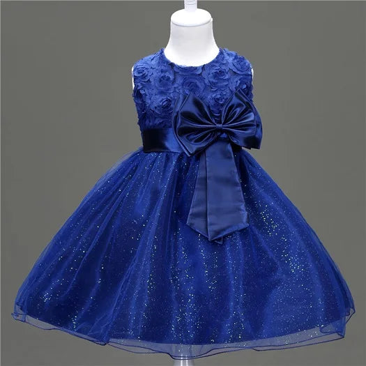 Flower sequins princess dress for little girls Summer 2025 Christmas festive tuxedo dress-tutus clothes for children dress