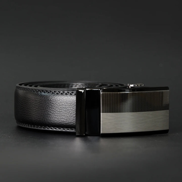 COWATHER  Men Belts Cow Genuine Leather Belt Automatic Buckle Male Strap Cowhide Alloy Buckle Fashion Male Cowskin Waistband
