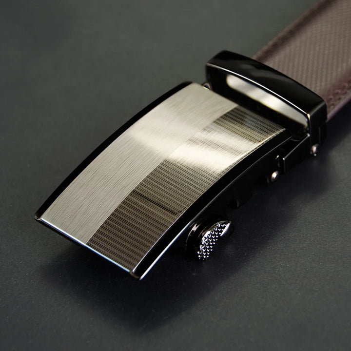 COWATHER  Men Belts Cow Genuine Leather Belt Automatic Buckle Male Strap Cowhide Alloy Buckle Fashion Male Cowskin Waistband