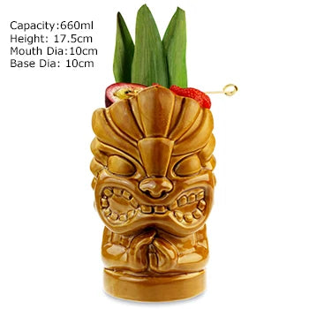 Hawaii Tiki Mugs Cocktail Cup Beer Beverage Mug Wine Mug Ceramic Tiki Mugs