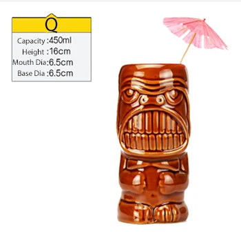 Hawaii Tiki Mugs Cocktail Cup Beer Beverage Mug Wine Mug Ceramic Tiki Mugs