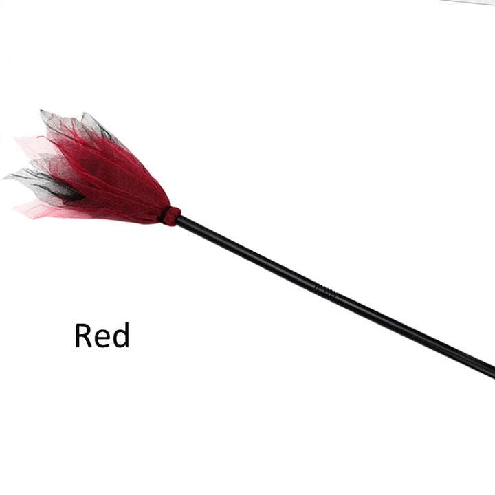 Halloween Party Witch Broom Kids Plastic Cosplay Flying Broomstick Props For Masquerade Halloween Cosplay Costume Accessories