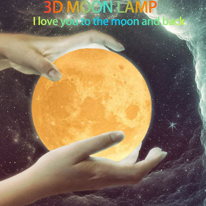 3D Printing Moon Lamp Personalized Photo Text Customized Night Light USB Rechargeable Birthday Mother Day Valentine's Lunar Gift