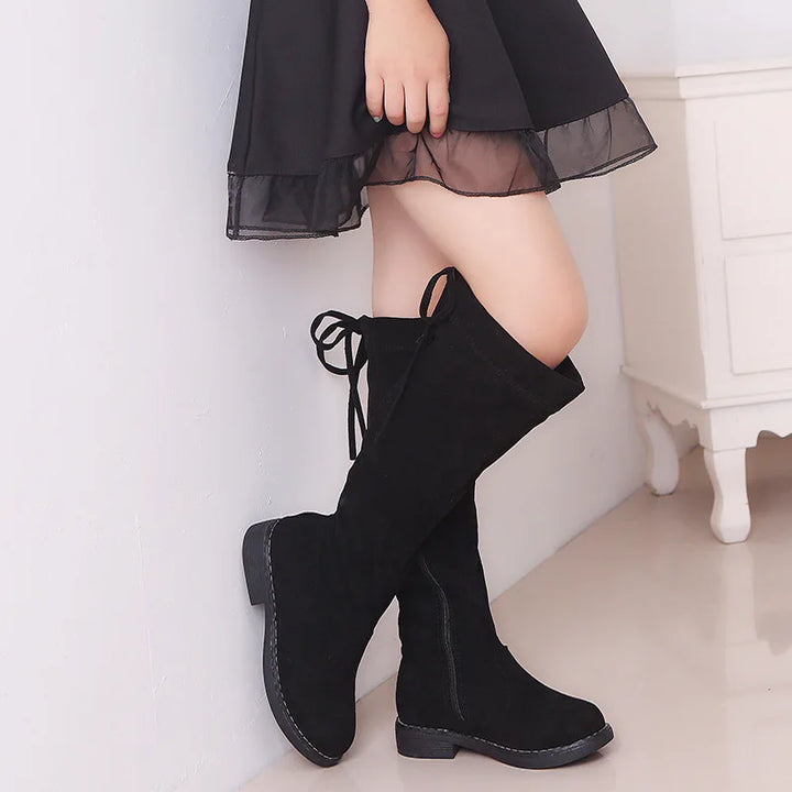 Fashion Girls Boots Children's Long Boots Soft Knee-High Boots Kids Princess Shoes Autumn Winter Warm Toddler Girls Botas D908