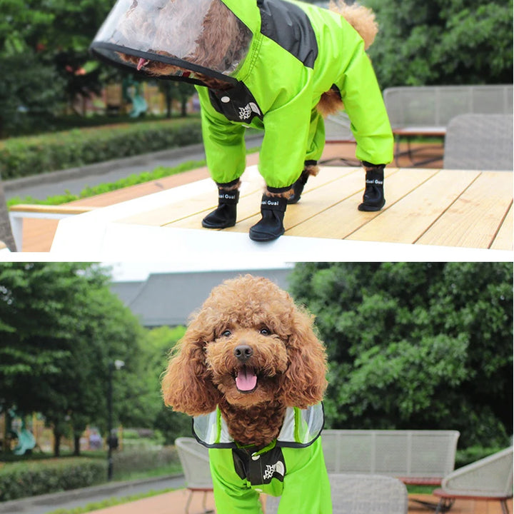 Pet Dog Raincoat The Dog Face Pet Clothes Jumpsuit Waterproof Dog Jacket Dogs Water Resistant Clothes for Dogs Pet Coat