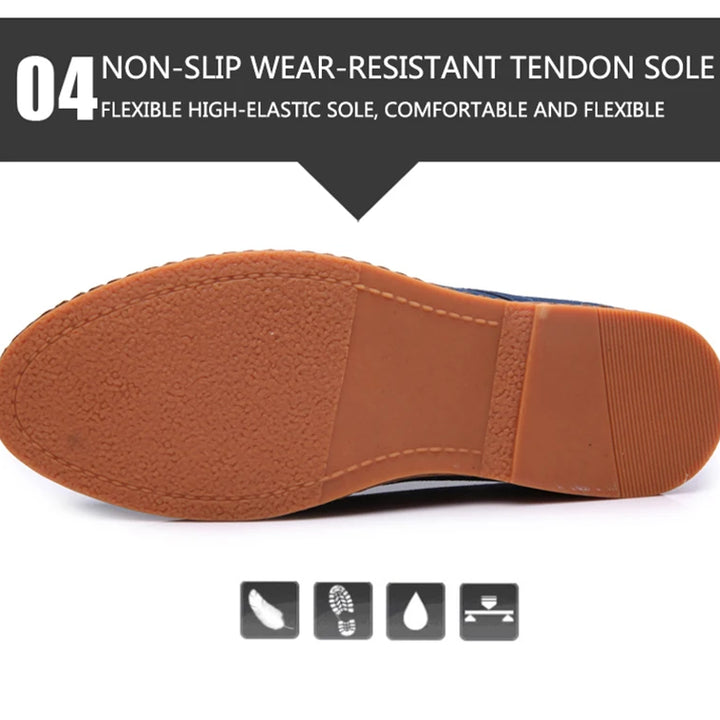 Spring Suede Leather Men Shoes Oxford Casual Shoes Classic Sneakers Comfortable Footwear Dress Shoes Large Size Flats