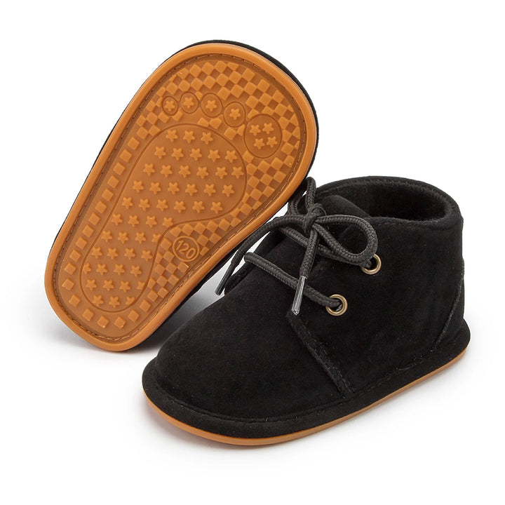 KIDSUN Baby Shoes Boys Classical Cotton Non-slip Soft-Sole Rubber Sole Toddler Girl Boots Infant Crib First Walkers 3-Colors