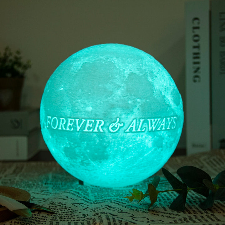 3D Printing Moon Lamp Personalized Photo Text Customized Night Light USB Rechargeable Birthday Mother Day Valentine's Lunar Gift