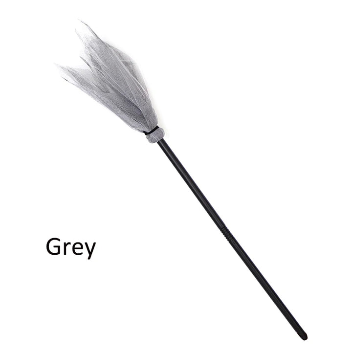 Halloween Party Witch Broom Kids Plastic Cosplay Flying Broomstick Props For Masquerade Halloween Cosplay Costume Accessories