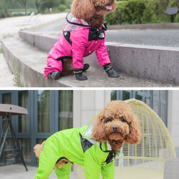 Pet Dog Raincoat The Dog Face Pet Clothes Jumpsuit Waterproof Dog Jacket Dogs Water Resistant Clothes for Dogs Pet Coat