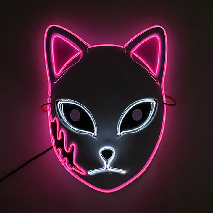 Halloween Carnival Party Costume Decoration Luminous LED Mask Halloween Mask LED Maske Light Up Party Masks for Glow Party