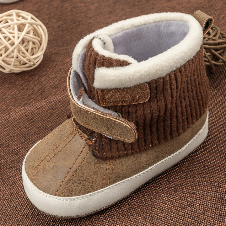 New Baby Booties Shoes Infant Boy Girl Shoes Multicolor Winter Snow Boots Anti-slip Soft Rubber Sole First Walkers Crib Shoes