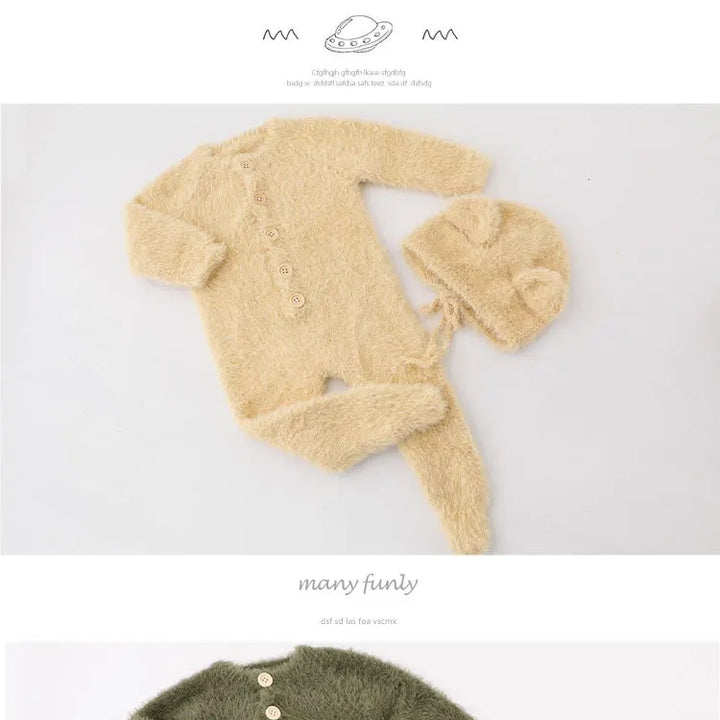 2024 Newborn romper photography props,baby handmade bear clothes for baby shoot