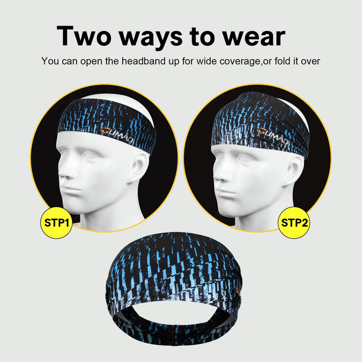 Sport Headbands Sweatband Elastic Yoga Running Hair Band Sweat Bandage Workout Tennis Fitness Jog Basketball Headscarf Men Women