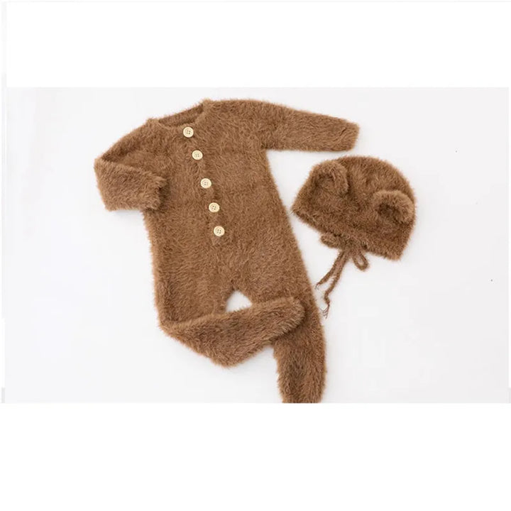 2024 Newborn romper photography props,baby handmade bear clothes for baby shoot