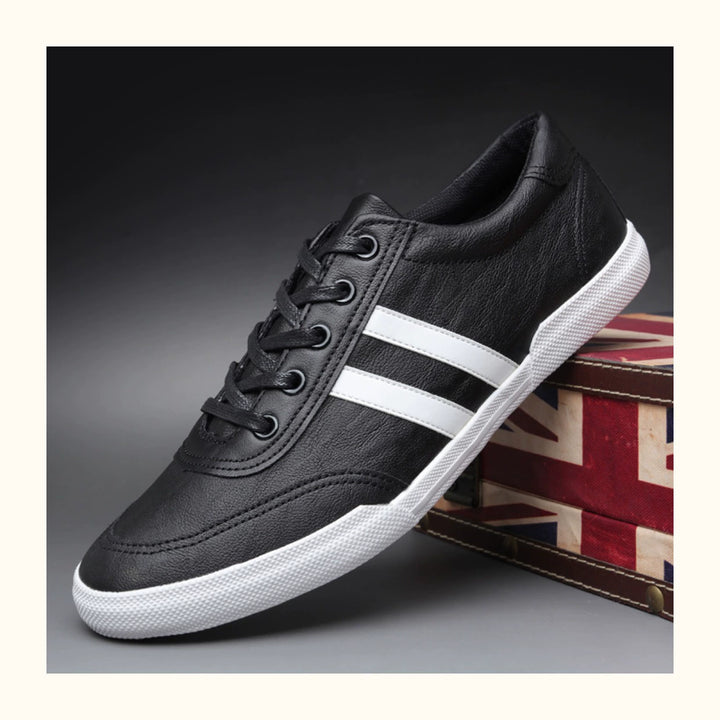 Trendy Men's Shoes Breathable Low Top Spring New Arrival Leather Surface Casual Shoes Men's K-style Series Shoes Board Shoes Youth Plaid Driving Shoes